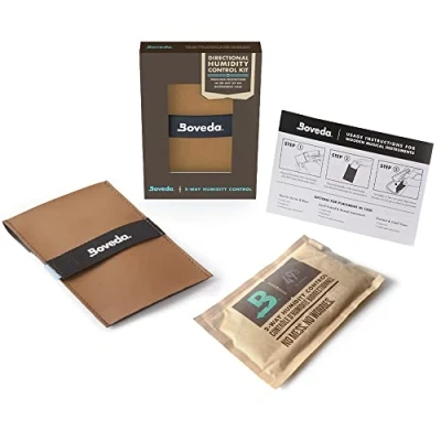 Abbildung von Boveda Music Directional Humidity Starter Kit Ledertasche Für Musikinstrumente aus Holz 49% RH 2 Wege Feuchtigkeitskontrolle optimalen Klang Verhindert Risse &amp; Verziehen von Gitarren