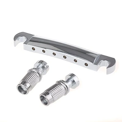Abbildung von Musiclily 52,5mm Tune O Matic Saitenhalter Stop Tailpiece für Les Paul SG style E Gitarre,Chrom