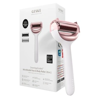 Abbildung von Geske SMARTAPPGUIDED Microneedle FACE BODY Roller 8 IN 1 Gesichtspflege Zubehör, Größe: One Size, Midnight