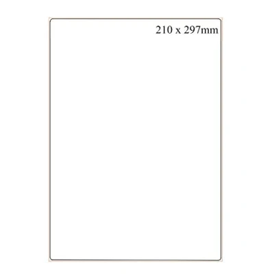 Abbildung von 100 Blatt Universal Etiketten Aufkleber 210 x 297 mm A4 Selbstklebend Geeignet für Laser/Inkjet/Kopierer einsetzbar