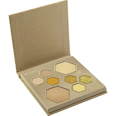 Abbildung von essence WANNA bee MY HONEY? eyeshadow &amp; highlighter palette, Nr. 01 Oh Honey, Your Soul Is Golden!, mehrfarbig, 8 Gold Töne (14,8g)
