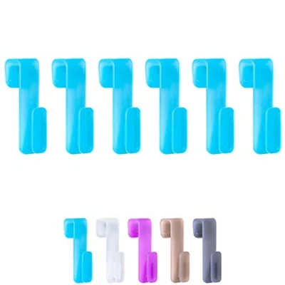 Abbildung von WELLGRO 6X Rundheizkörperhaken Top Qualität Made IN Germany Haken für Handtuch Heizkörperhaken Handtuchhaken Farbe wählbar, Farbe:Türkis
