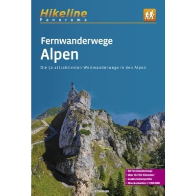 Abbildung von Fernwanderwege Alpen: Die attraktivsten der Alpen, über 10.700 Kilometer, exakte Höhenprofile, Streckenkarten 1:250.000 (bikeline Panorama)