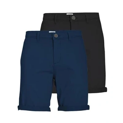 Abbildung von JACK &amp; JONES Herren JPSTBOWIE Shorts SOLID SRT 2PK, Black/Insignia Blue, L