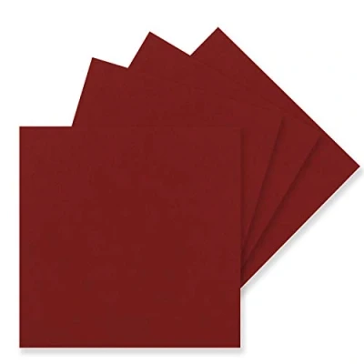 Abbildung von 50 Einzel Karten Quadratisch 15 x cm in Dunkelrot (Rot) 240 g/m² blanko Bastel Karten, Postkarten, Bastelkarton Ton Papier Qualität