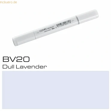 Abbildung von COPIC Sketch Marker Typ BV 20, Dull Lavender, professioneller Pinselmarker, mit einer Super Brush Spitze und Medium Broad