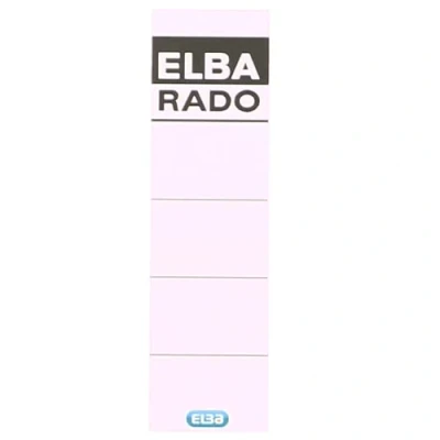 Abbildung von Elba Rückenschild für Ordner A4 rado plast, Rückenbreite 8 cm, weiß, 10 Stück
