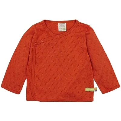 Abbildung von loud + proud Wickeljacke Jacquard Strick, GOTS Zertifiziert