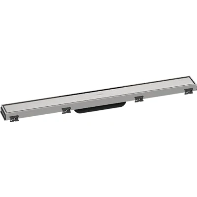 Abbildung von hansgrohe RainDrain Match Abdeckungsset für gefliesten Duschablauf 700 mm mit höhenverstellbarem Rahmen Rost gebürstet