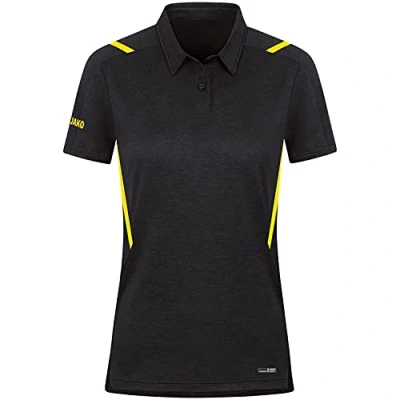 Abbildung von JAKO Herren Poloshirt Challenge, Schwarz Meliert/Neonorange, XL
