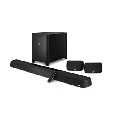 Abbildung von Polk Audio MagniFi Max AX SR 7.1.2 Heimkino Soundbar mit Wireless Subwoofer, Dolby Atmos, DTS:X, HDMI eARC, Bluetooth, AirPlay 2, Google Chromecast, Schwarz
