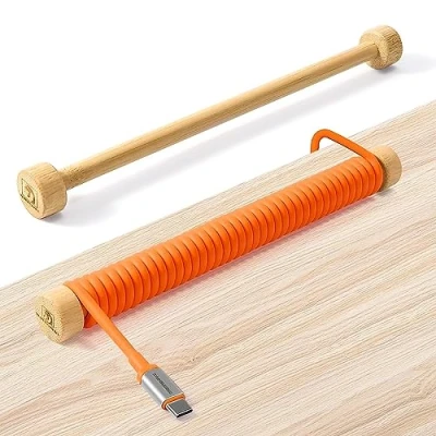 Abbildung von MAMBASNAKE RC03 Custom Fester Stab für Spiral Tastaturkabel CNC Bambus Winder Kabel, Management Stange Mechanisch Tastaturkabel, Kabel Gewichtsstange 7,68 Zoll Länge