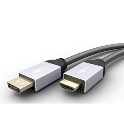 Abbildung von goobay DisplayPort/HDMI Anschlusskabel [1x DisplayPort Stecker 1x HDMI Stecker] 1.0m Schwarz