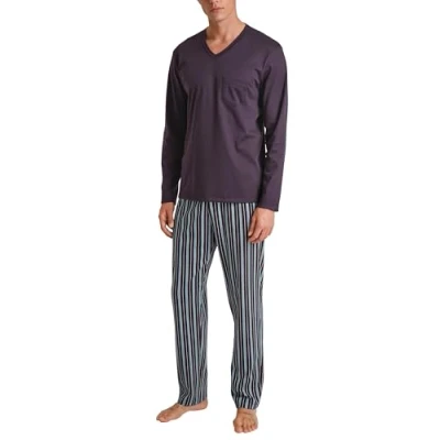 Abbildung von Calida Relax Streamline SET Nachtwäsche Set, Herren, Größe: Small, Plum