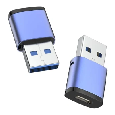 Abbildung von MoKo USB auf C Adapter 2 Stück, 5Gbps Typ Buchse 3.0 Stecker Ladegerät Kompatibel mit iPhone 16 15 14 13, Apple Watch 10 9 8 7, AirPods 4, CarPlay, Galaxy S24 S23