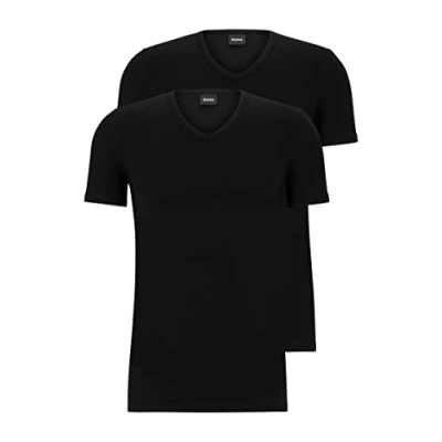 Abbildung von BOSS Herren V Neck T Shirt, 2er Pack Modern, New Black1, M