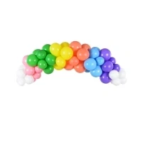 Abbildung von PartyDeco GBN5, Toy balloon, Latex, Mehrfarbig, Oval, 2000 mm, 60 Stück(e)