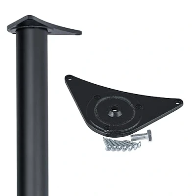 Abbildung von Gedotec Tischbeine Metall Schwarz matt D 60 mm [EXTREM STABIL] 1 Stück Tischfüße I Höhenverstellbar Höhe 710 + 30 inkl. Befestigungsmaterial Schreibtisch Beine Table Legs