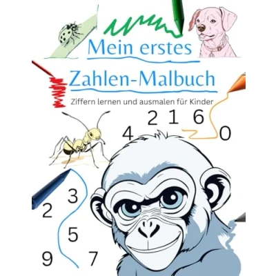 Abbildung von Mein erstes Zahlen Malbuch: Ziffern lernen und ausmalen für Kinder
