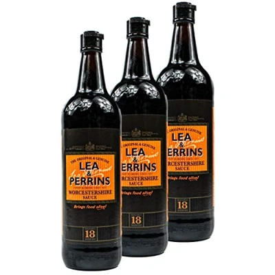 Abbildung von Lea &amp; Perrins 3er Pack Original Worcestershire Sauce in 568 ml Glasflasche (Würzsauce) Traditionell englische Worcester Worcestersauce