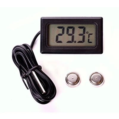 Abbildung von edi tronic Digital Einbau Thermometer Digitalthermometer Temperaturmesser LCD 10 +120C