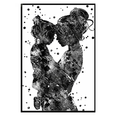 Abbildung von Hyanun DIY 5D Diamond Painting Vollbohrer Kit, Mutter und Tochter 30x40cm Malen nach Zahlen Diamant,Diamant Bilder Kinder,Geschenk für Erwachsene Kinder,Stickerei Crafts Wand Decor