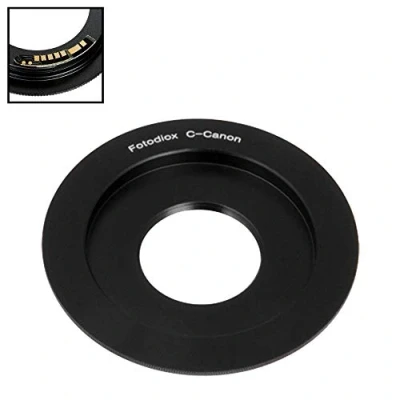 Abbildung von Fotodiox Lens Mount Adapter Compatible with C CCTV/Cine on Canon EOS (EF, EF S) D/SLR Camera Body Gen10 Focus Confirmation Chip