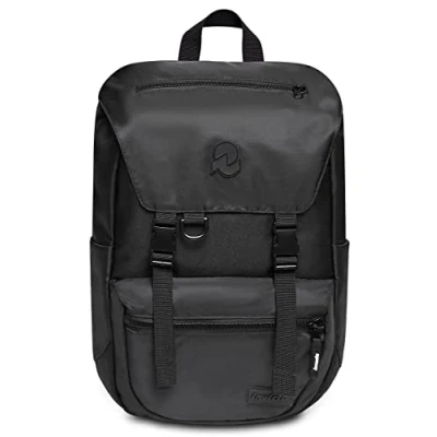 Abbildung von Invicta Rucksack, JOLLY X Umweltfreundlicher Tagesrucksack, Für Büro, Ausflüge &amp; Pendeln, Uni, Sport, Freizeit, mit seitlichen Taschen 15,6&#039;&#039; Laptopfach, italienisches Design, schwarz