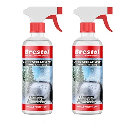 Abbildung von BRESTOL® Antibeschlagspray 2x 300 ml Antibeschlag Antibeschlagmittel Klarsichtspray Antifog Glasreiniger Spiegelreiniger Fensterreiniger Bad Dampfverhinderer
