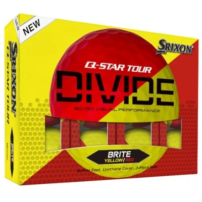 Abbildung von Srixon Q Star Tour Divide 2 Golf Balls Yellow Red