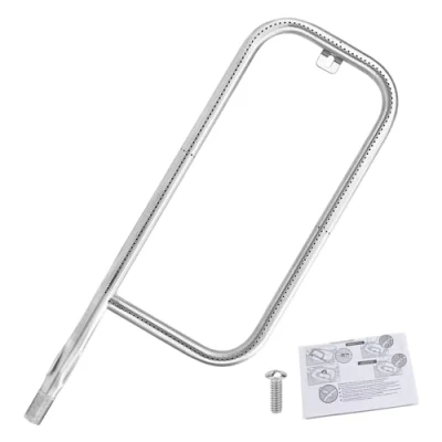 Abbildung von GFTIME 41862 Brenner Ersatzteile für Weber Q200 Q220, Q2000, Q2200 Gasgrills, 52cm Grill Brennersatz zubehör for 396001, 396002, 566002, 53060001, 54060001, 69956, Schraube inklusive