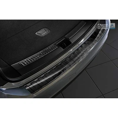 Abbildung von Avisa Schwarz Edelstahl Heckstoßstangenschutz kompatibel mit Opel Insignia B Sportstourer 2017 &amp; FL 2020 &#039;Ribs&#039;