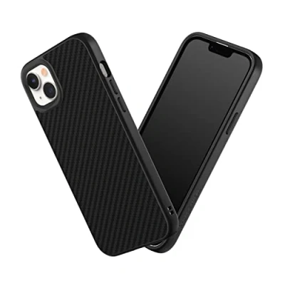 Abbildung von RhinoShield Case kompatibel mit [iPhone 14 Plus] SolidSuit Stoßdämpfende &amp; schlanke Schutzhülle Premium Finish 3.5 Meter Fallschutz Karbonfaser Textur