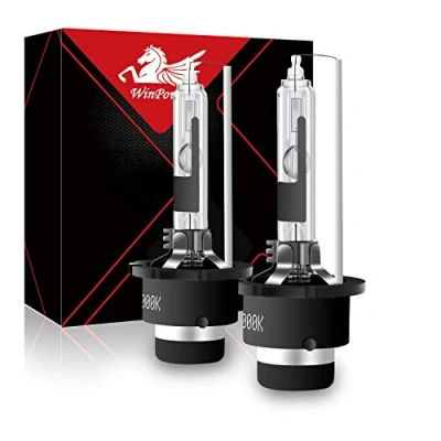 Abbildung von WinPower D2R Xenon Brenner Birnen Ersatz Kit 35W 6000K Ultra Weiß Metall Stents Basis 12V Autoscheinwerfer Umwandlung Lampe, 2 Stück