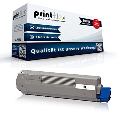 Abbildung von Print Klex Tonerkartusche kompatibel mit Oki MC 760 DN dnf dnfax dnvfax Series 770 45396304 Black Schwarz BK K Eco Office Serie
