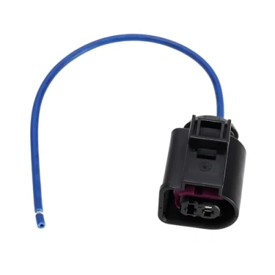 Abbildung von EMSea 2 poliger Lichtmaschinen Reparaturstecker Kabelbaum Stecker Kabelstecker Reparatur PL13 WL1 4D0971992 mit 15cm Langem Kabel Kompatibel Ford