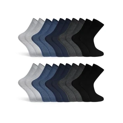 Abbildung von Basic Treasure Socken Herren 47 49, 20 Paar Socken, Soft Baumwolle, Blau, und Damen