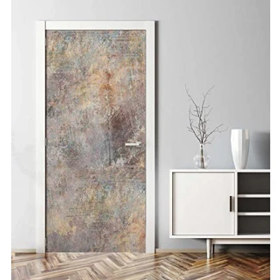 Abbildung von MyMaxxi Tür bekleben mit Türtapete Selbstklebend 90x200 Abstrakter abgenutzter Beton verschönern Türfolie Türaufkleber XXL Aufkleber Folie Türposter Türklebefolie Mauer Marmor Zement grau