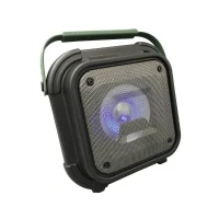 Abbildung von Reflexion OS01BT Bluetooth Outdoor Lautsprecher, mobil mit Akku und Lichteffekten (Bluetooth, spritzwassergeschützt, Radio, USB, AUX, 80 Watt), schwarz