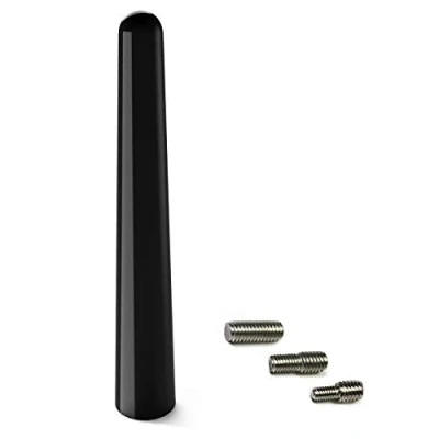 Abbildung von Navitec24 Antennenstab Kurzstab Tuning Autoantenne Universal Radio FM AM DAB DAB+ Dachantenne Auto kurz schwarz (9 cm)