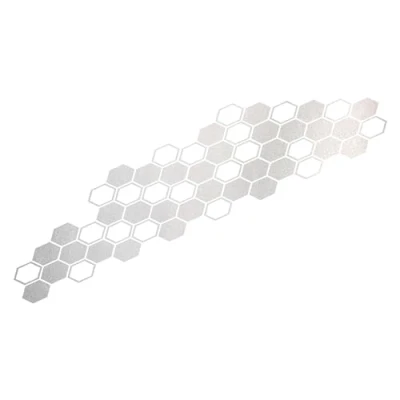 Abbildung von FOLIATEC Car Design Sticker Aufkleber Autoaufkleber Autosticker HEXAGON, silber chrom matt, 32 x 130 cm