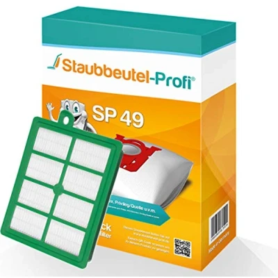 Abbildung von Staubsaugerbeutel geeignet für AEG AB61C2OKO, AB51C1SW, AB61C1OKO, AB61H6SW, Clean 5000, 6000 Staubsauger (10 Staubbeutel + 1 Hepa Filter)