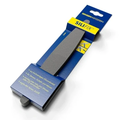 Abbildung von Zische Silifix Sensenwetzstein 230x33x3 mm Schleifstein für Sensen und Sicheln schärfen Schärfstein aus Siliciumcarbid mit Körnung FEPA 180