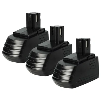 Abbildung von vhbw 3X Akku kompatibel mit Hilti SFL 12/15 Flashlight, SID 121 A, SF121 A Werkzeug (3000 mAh, NiMH, 12 V) Ersatz für SFB121, SFB126, SFB126A