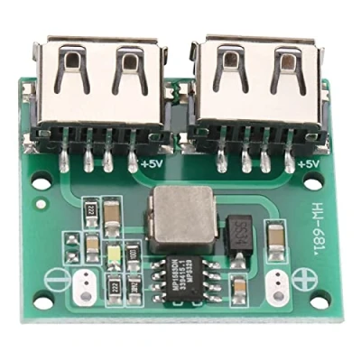 Abbildung von USB DC Spannungs Buck Regler Power Lademodul Ausgang 9V / 12V 24V bis 5V Dual Ausgangs Spannungsplatine 3A Autoladeregler DIY Netzteilmodul