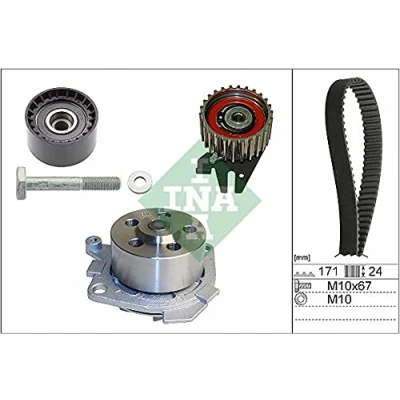 Abbildung von INA 530 0606 30 Wasserpumpe + Zahnriemensatz mit ALFA ROMEO: Giulietta Schrägheck, 159 Sportwagon, Limousine, LANCIA: DELTA 3