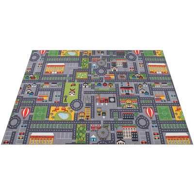 Abbildung von Paco Home Kinderteppich &quot;Bino 577&quot;, rechteckig, Kurzflor, Straßen Spiel Teppich, Kinderzimmer