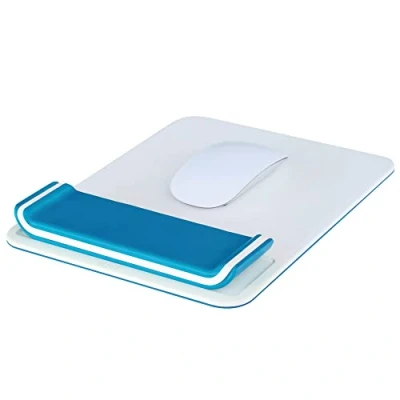 Abbildung von LEITZ Mousepad mit Handgelenkauflage Ergo WOW weiß, blau