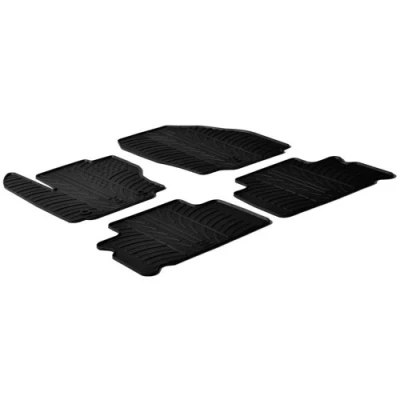 Abbildung von Gledring 0284 Fußmattensatz Gummi vorne und hinten 4 schwarz 750mm 550mm FORD: Galaxy Mk2 MPV, S Max Mk1