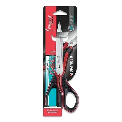 Abbildung von Maped M499210 Schere Advanced Gel asymmetrisch, 21 cm, schwarz/rot